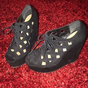 Black Cut-Out Booties